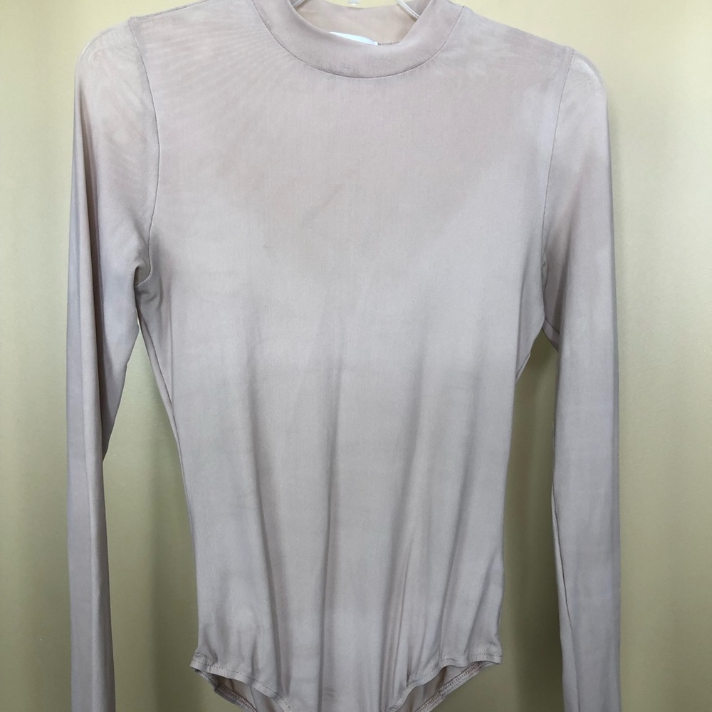 Long- sleeve Nude Bodysuit